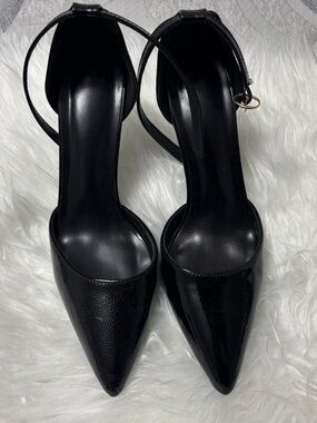 H&M Black Pointed Toe Slingback Heels